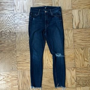 Mother Cropped Skinny Jeans